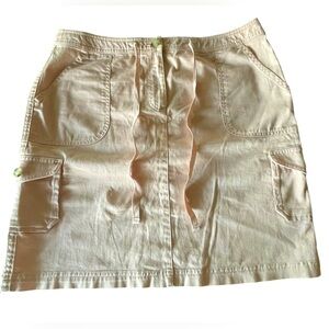 🩷LL Bean “Favorite Fit” size 12 chino skirt with stretch in blush pink. NICE!!